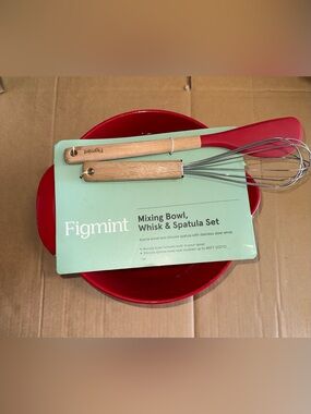 Figmint Mixing Bowl Whisk & Spatula set